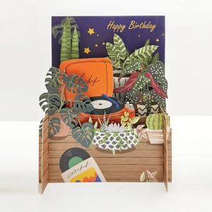 Tarjeta desplegable felicitación -Cumpleaños-
