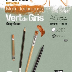Multitécnicas Bloc Paint’On A5 Vert Gris