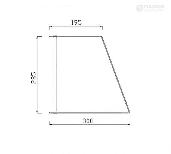 VG Vitrina Neutra Metacrilato MTS Ancho 50 a 100 cm Alto 28,5 cm - Imagen 3