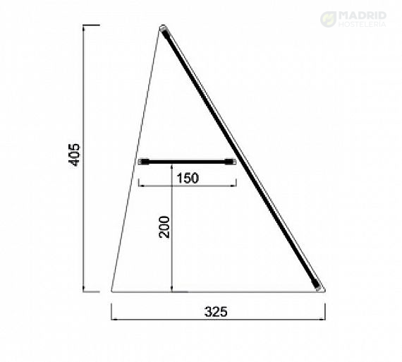 VG Vitrina Neutra para Pinchos TRIE 2 Pisos Ancho 101,2 o 121,2 cm Alto 40,5 cm - Imagen 3
