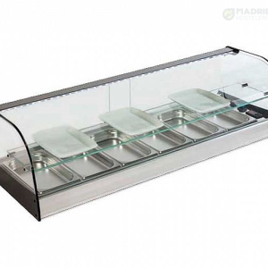 VG Vitrina Tapas Refrigerada con Grupo Remoto FR E Capacidad 4 a 10 GN 1/3 Ancho 80,6 a 186,6 cm