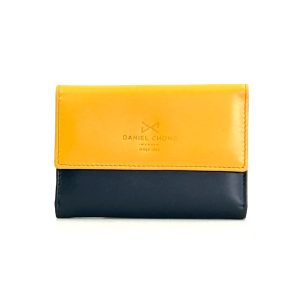 WALLET MUJER DANIEL CHONG AZUL MARINO Y AMARILLO